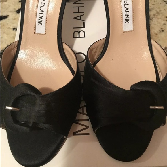 Manolo Blahnik Shoes - Manolo Blahnik Black Mules